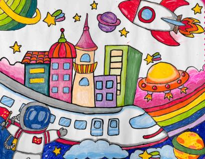 Colorful fantasy world