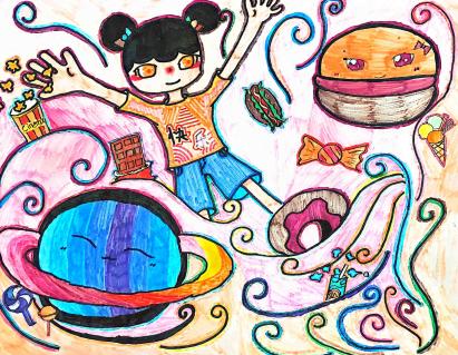 Colorful fantasy world